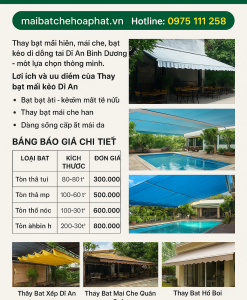 thay bạt mái che